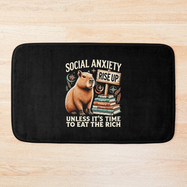 Item preview, Social Anxiety Rise Up Eat The Rich Capybara T-Shirt designed and sold by artlife4.