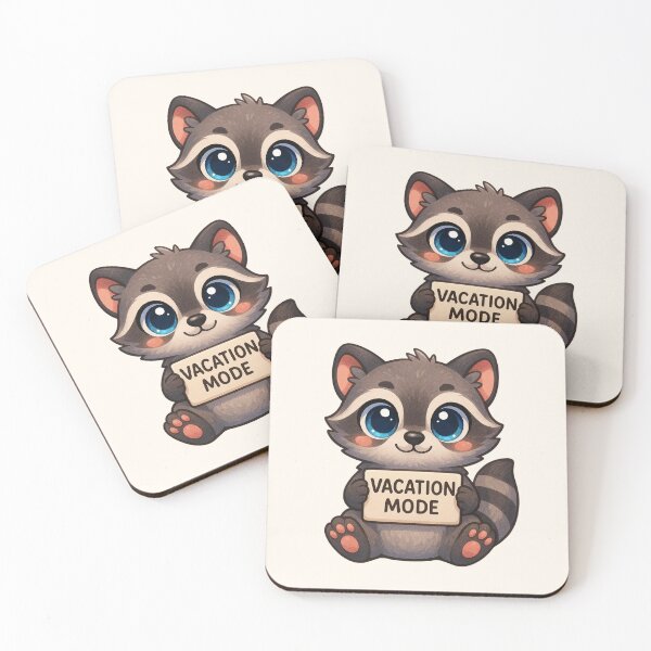 Item preview, Cute Vacation Mode Raccoon, Summer Travel Design designed and sold by SweetLilith.