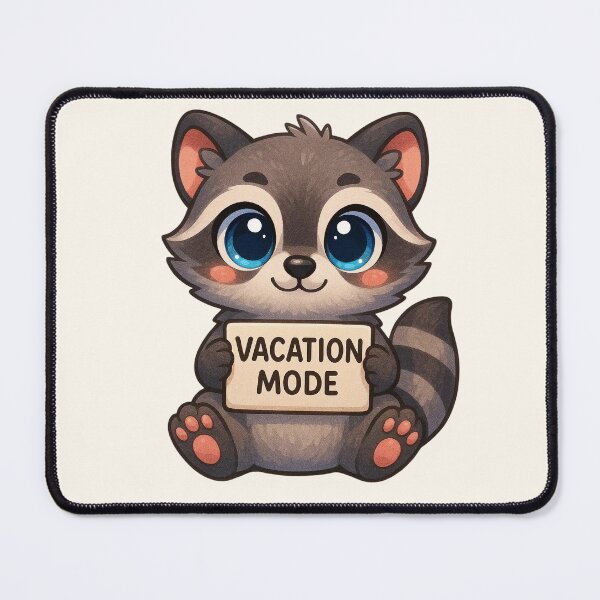Item preview, Cute Vacation Mode Raccoon, Summer Travel Design designed and sold by SweetLilith.
