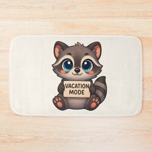 Item preview, Cute Vacation Mode Raccoon, Summer Travel Design designed and sold by SweetLilith.