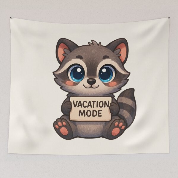 Item preview, Cute Vacation Mode Raccoon, Summer Travel Design designed and sold by SweetLilith.