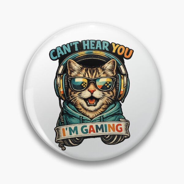 Item preview, Can't Hear You I'm Gaming Cat | Funny Gamer Cat With Headphones designed and sold by mansourhamid.