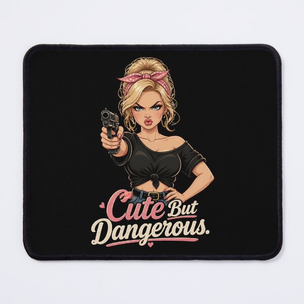 Item preview, "Cute But Dangerous" Retro Boss Lady designed and sold by MusesWhispers.