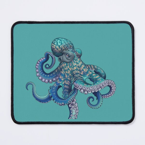 Item preview, Cosmic Blue Octopus T-Shirt & Sticker – Mystical Speckled Sea Creature Illustration for Ocean and Fantasy Lovers designed and sold by ZyxDes.