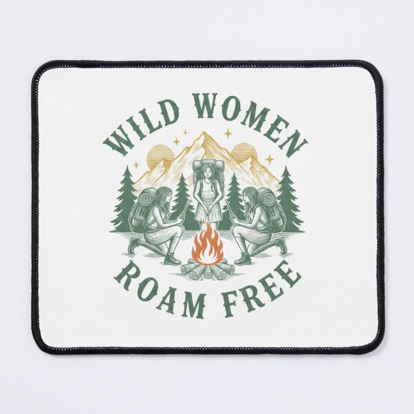 Item preview, Wild Women Roam Free Vintage Hiking Badge designed and sold by GALLERYCREATOR.