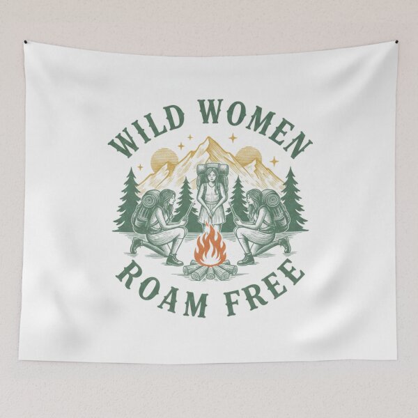 Item preview, Wild Women Roam Free Vintage Hiking Badge designed and sold by GALLERYCREATOR.