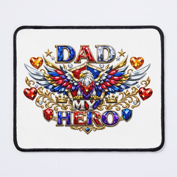 Item preview, Dad My Hero Eagle Jewel Crest Gift designed and sold by Nuvoro Gifts.