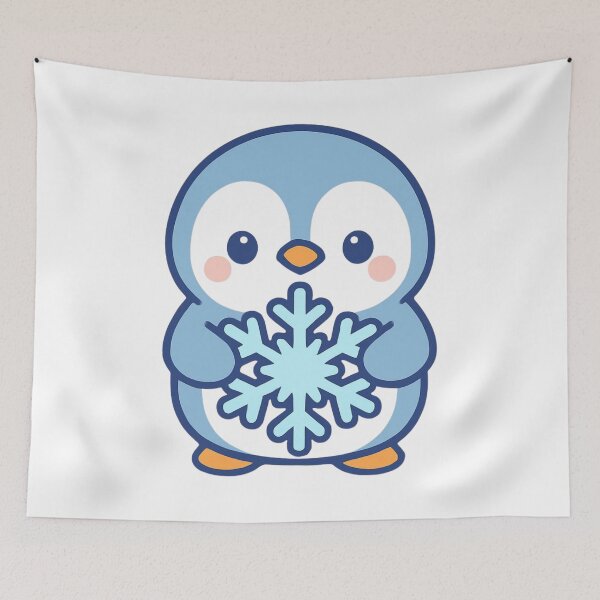 Item preview, Snowflake Magic Penguin - Winter Kawaii Sticker designed and sold by foryouandyours.
