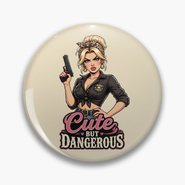Item preview, "Cute But Dangerous" Retro Boss Lady   designed and sold by MusesWhispers.