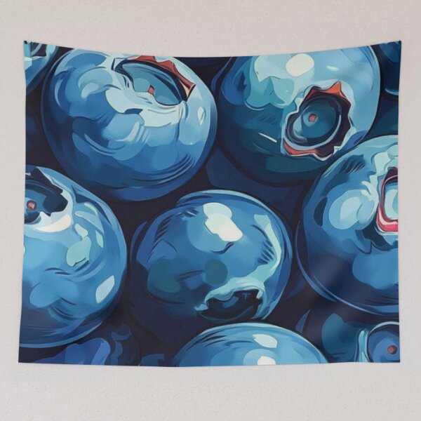 Item preview, Fresh Juicy Blueberries Pattern Pop Art Berry Illustration designed and sold by LYAN-STORE.