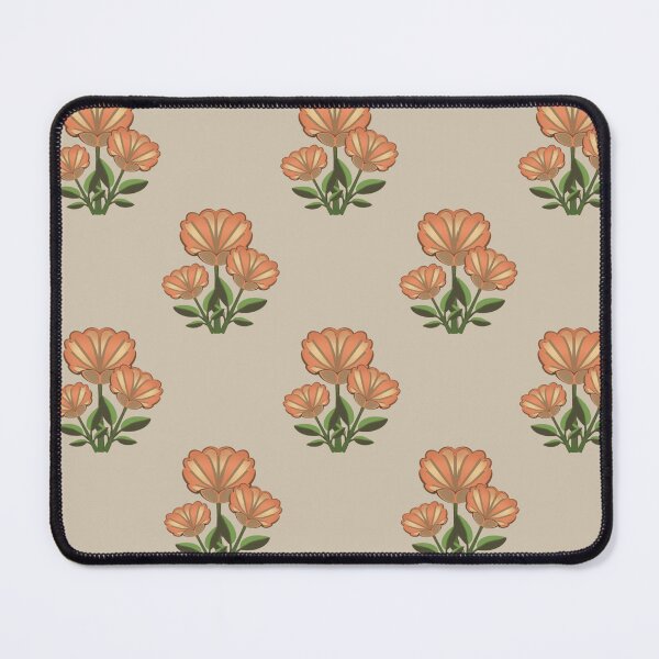Item preview, Vintage Peach Floral Pattern Retro Botanical Flowers on Beige Background designed and sold by Almanzart.