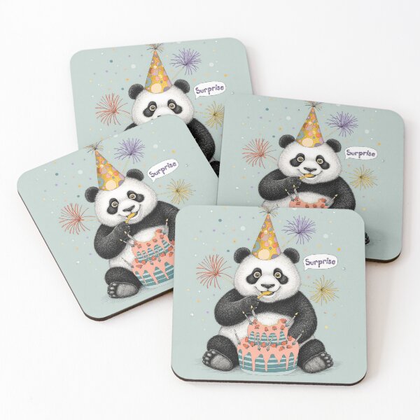 Item preview, Happy Birthday Panda | Cute Panda Birthday Card Greeting Art designed and sold by Ruta.