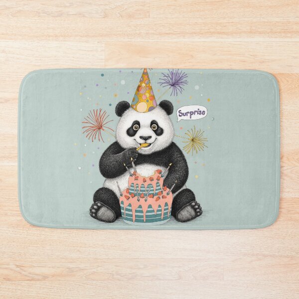 Item preview, Happy Birthday Panda | Cute Panda Birthday Card Greeting Art designed and sold by Ruta.