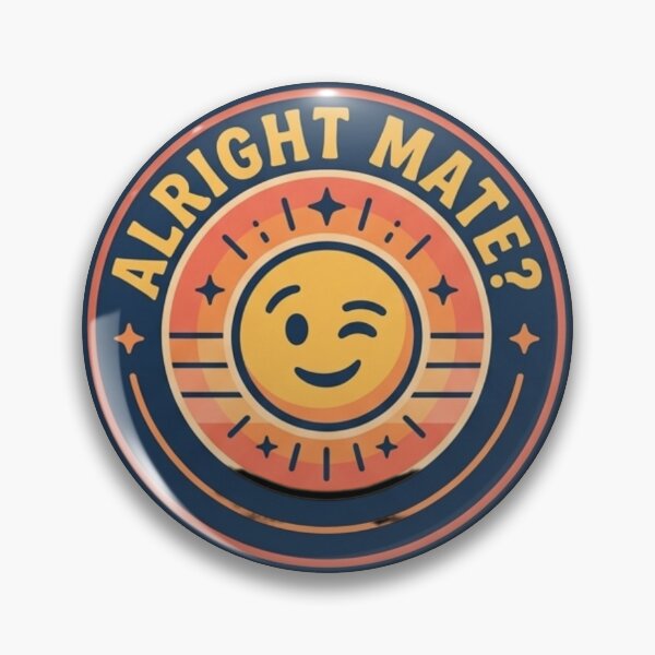Item preview, Alright Mate? – Funny British Slang T-Shirt, Sticker & Retro Emoji Design Classic T-Shirt designed and sold by britwits designs.