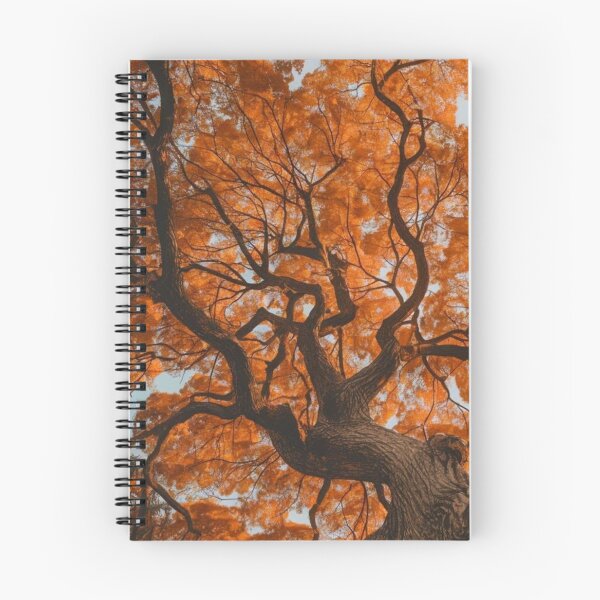Item preview, Vibrant Autumn Tree Canopy Warm Orange Fall Nature Photography designed and sold by LYAN-STORE.