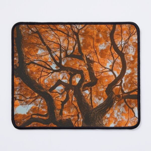 Item preview, Vibrant Autumn Tree Canopy Warm Orange Fall Nature Photography designed and sold by LYAN-STORE.