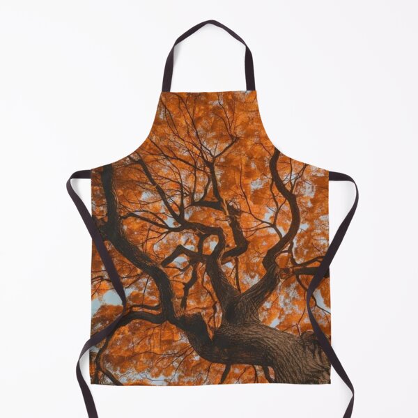Item preview, Vibrant Autumn Tree Canopy Warm Orange Fall Nature Photography designed and sold by LYAN-STORE.