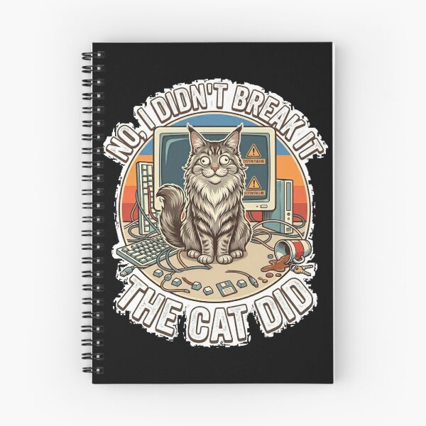 Item preview, Funny Cat IT Support Retro Design for Programmer and Developer designed and sold by thoughtswear.