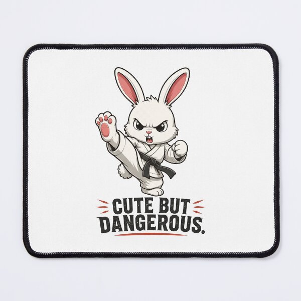 Item preview, "Cute But Dangerous" Karate Bunny - Funny Martial Arts designed and sold by MusesWhispers.