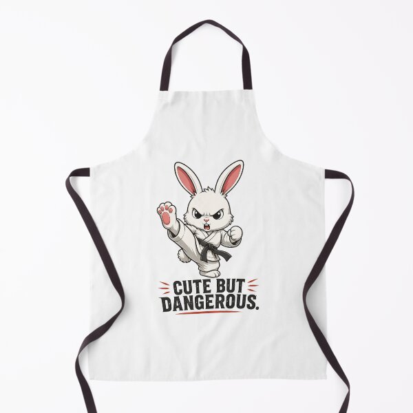 Item preview, "Cute But Dangerous" Karate Bunny - Funny Martial Arts designed and sold by MusesWhispers.