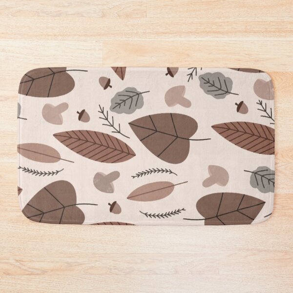 Item preview, Cozy Autumn Forest Seamless Pattern Brown Leaves and Mushrooms Art designed and sold by LYAN-STORE.