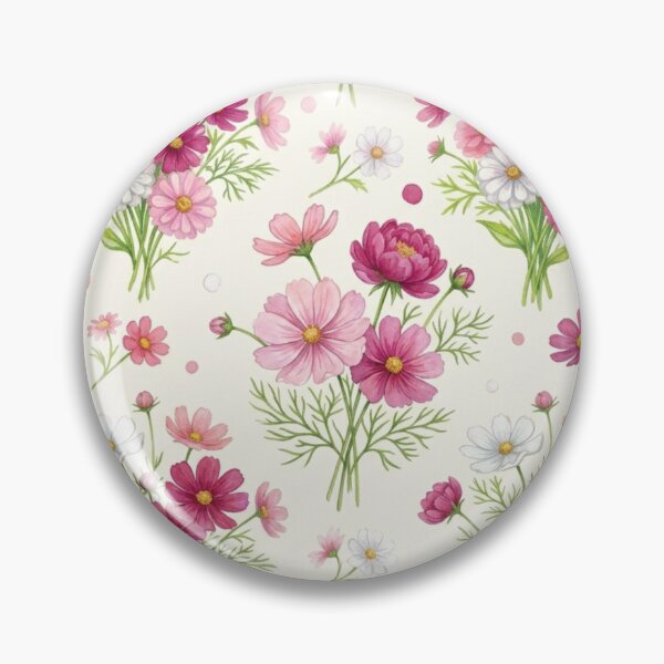 Item preview, Watercolor Pink Cosmos Floral Pattern designed and sold by FashioonTrends.