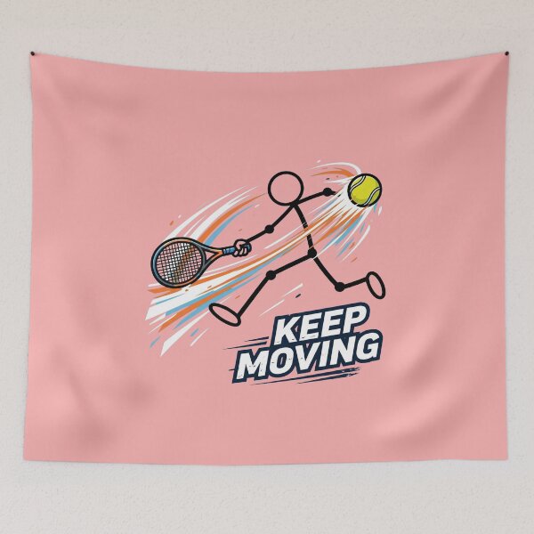 Item preview, Tennis Momentum – Stickman Tennis Smash | Minimal Sports Motivation Design designed and sold by Chroma Dreams .