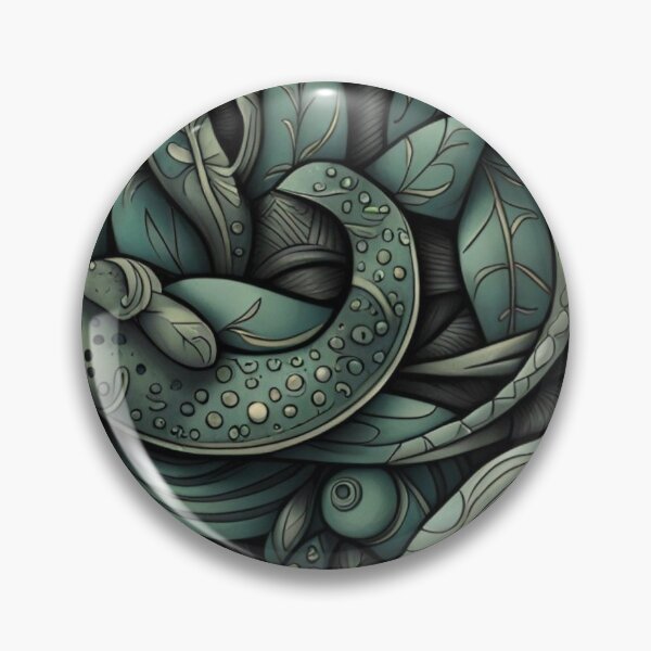 Item preview, Dark Sage Green Mystic Botanical Abstract Vines Pattern designed and sold by LYAN-STORE.