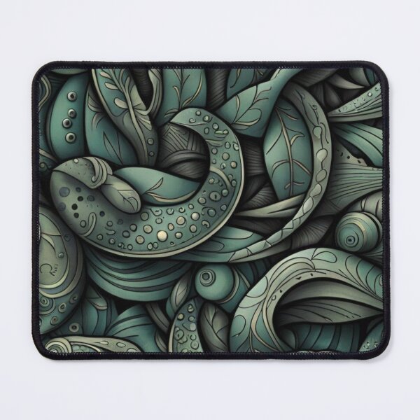 Item preview, Dark Sage Green Mystic Botanical Abstract Vines Pattern designed and sold by LYAN-STORE.