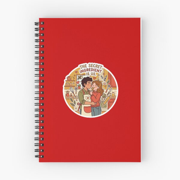 Item preview, Chef Couple Kiss — The Secret Ingredient Is Us Funny Cooking Couple Gift Print designed and sold by Alicia arts.
