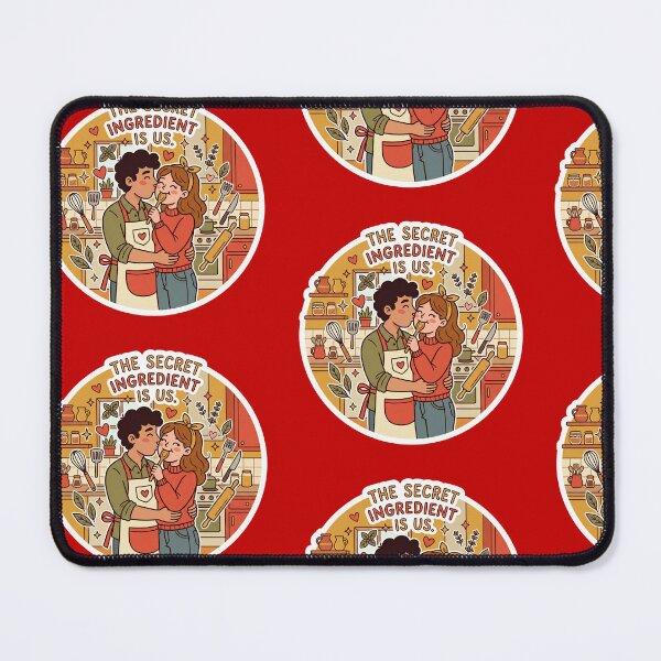 Item preview, Chef Couple Kiss — The Secret Ingredient Is Us Funny Cooking Couple Gift Print designed and sold by Alicia arts.