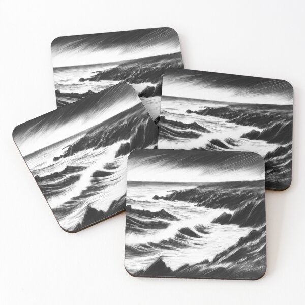 Item preview, Rugged coastline designed and sold by Island Art Studios.