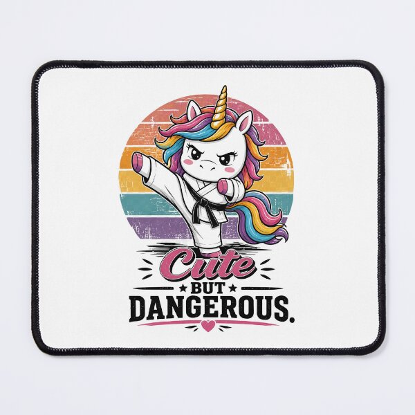 Item preview, Cute But Dangerous – Karate Unicorn Retro Sunset Martial Arts Design designed and sold by MusesWhispers.