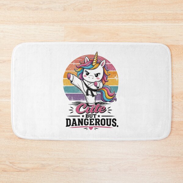 Item preview, Cute But Dangerous – Karate Unicorn Retro Sunset Martial Arts Design designed and sold by MusesWhispers.