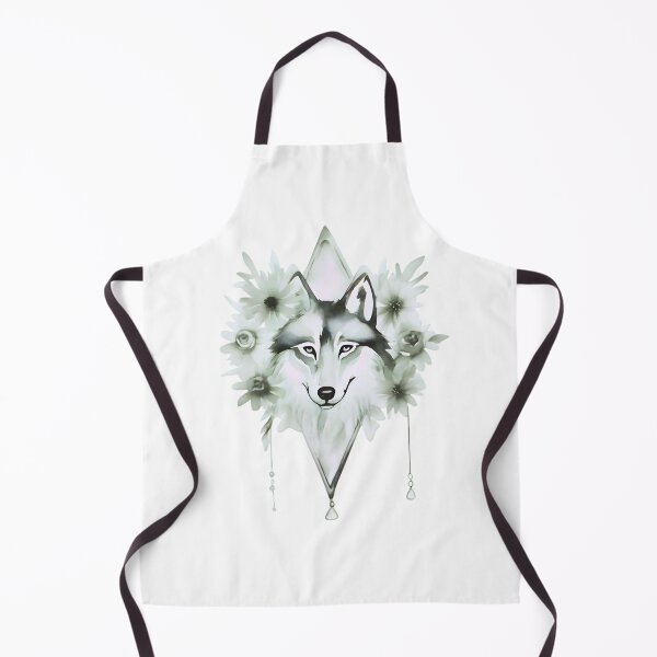 Item preview, Monochrome Ethereal White Wolf Diamond Graphic Art designed and sold by TrinovaCreates.