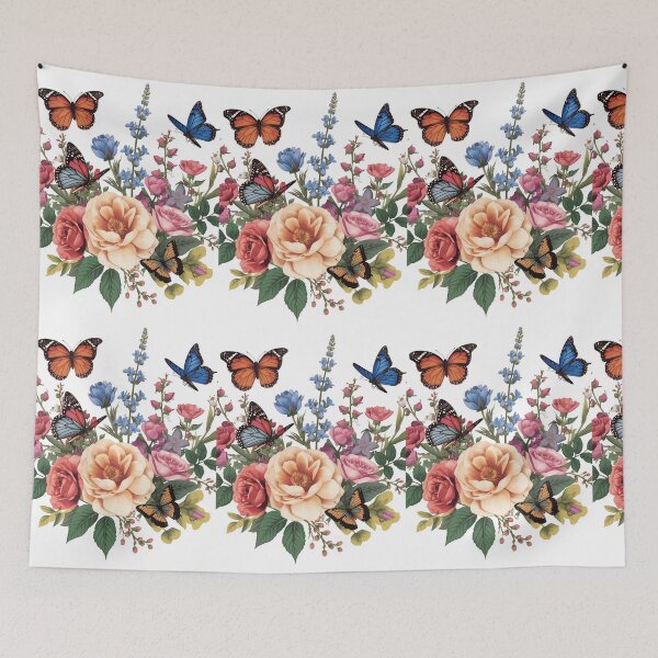 Item preview, Butterfly Garden Bloom: Colorful Floral Harmony designed and sold by MoodLay.