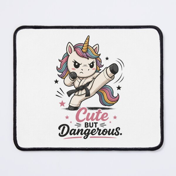 Item preview, Cute But Dangerous – Karate Unicorn Retro Sunset Martial Arts Design designed and sold by MusesWhispers.