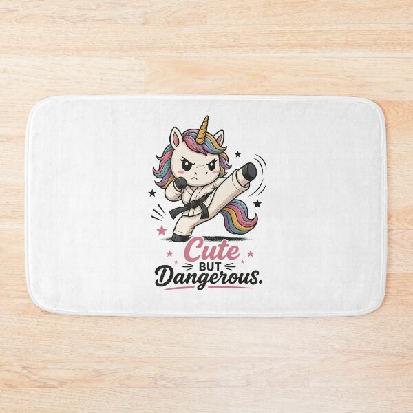 Item preview, Cute But Dangerous – Karate Unicorn Retro Sunset Martial Arts Design designed and sold by MusesWhispers.