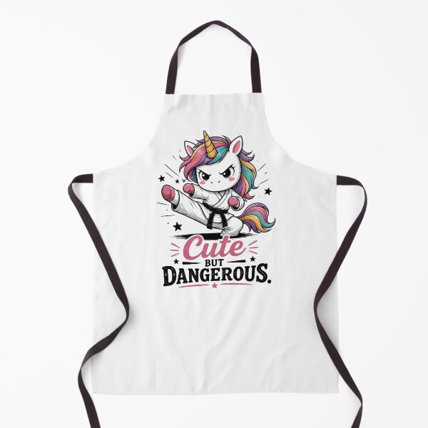 Item preview, Cute But Dangerous – Karate Unicorn Retro Sunset designed and sold by MusesWhispers.