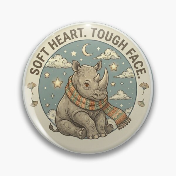 Item preview, Soft Heart Tough Face Rhino designed and sold by Safe Haven Pets.