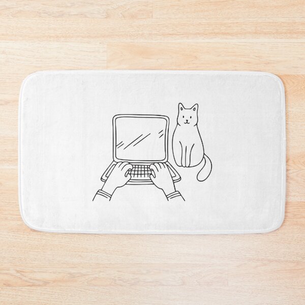 Item preview, Typing Hands with Cat on Desk designed and sold by rasagamastore.