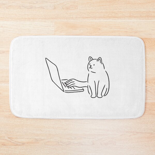 Item preview, Hand Typing Near Resting Cat designed and sold by rasagamastore.