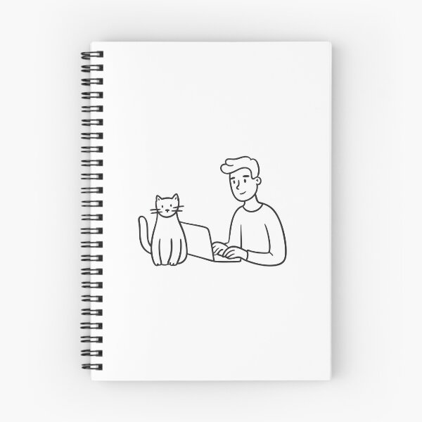 Item preview, Typing with Cat Seated Nearby designed and sold by rasagamastore.