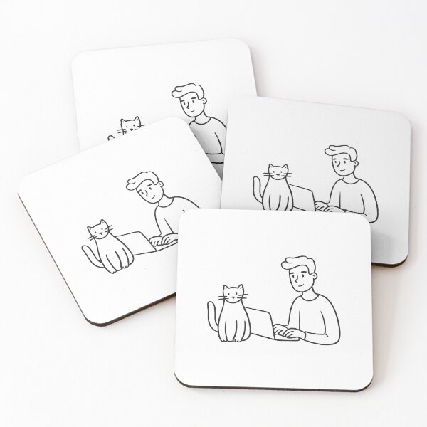 Item preview, Typing with Cat Seated Nearby designed and sold by rasagamastore.