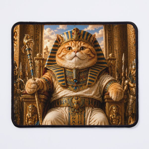 Item preview, All Hail The Sun King Pharaoh Cat Gingerboi Daydreamscapes designed and sold by Mindworx21.
