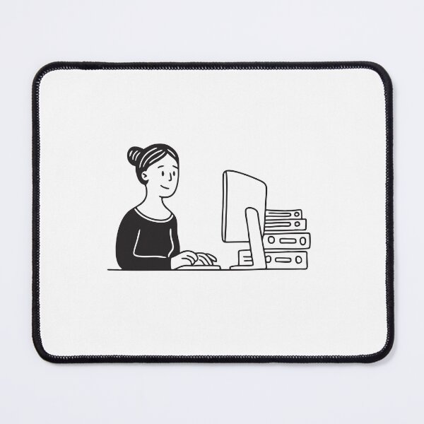 Item preview, Person Typing Beside Folder Stack designed and sold by rasagamastore.