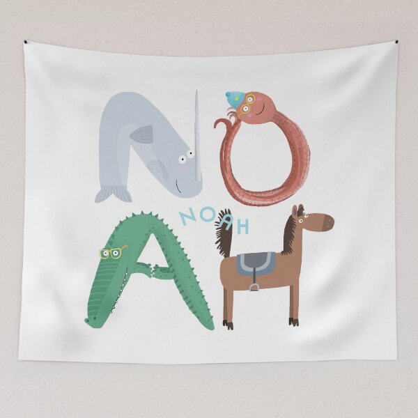 Item preview, Noah! Illustrated Alphabet Name Letters designed and sold by Carla Daly.