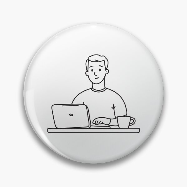 Item preview, Person Typing on Laptop with Tea designed and sold by rasagamastore.