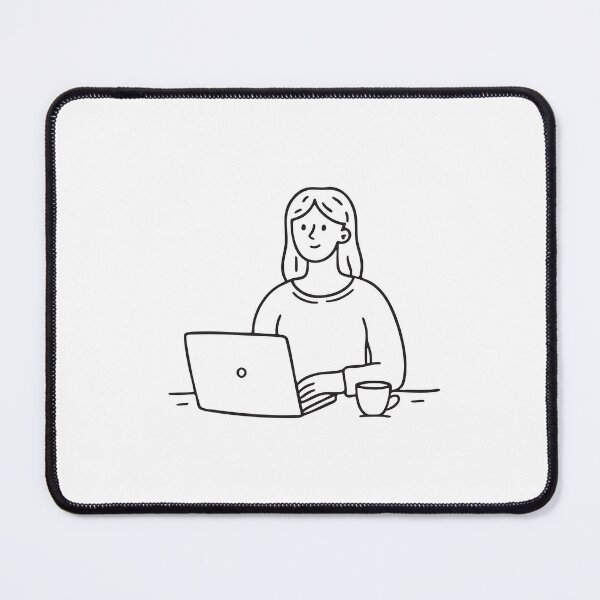 Item preview, Laptop User Typing Near Tea Cup designed and sold by rasagamastore.