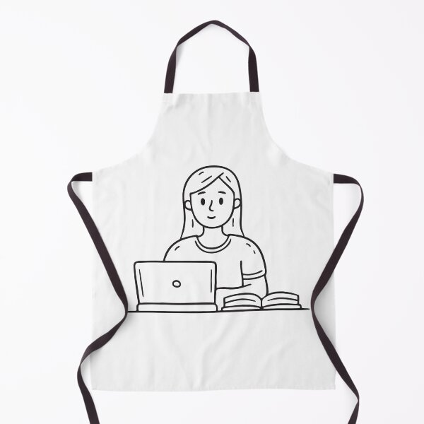 Item preview, Student Typing with Laptop and Open Book designed and sold by rasagamastore.
